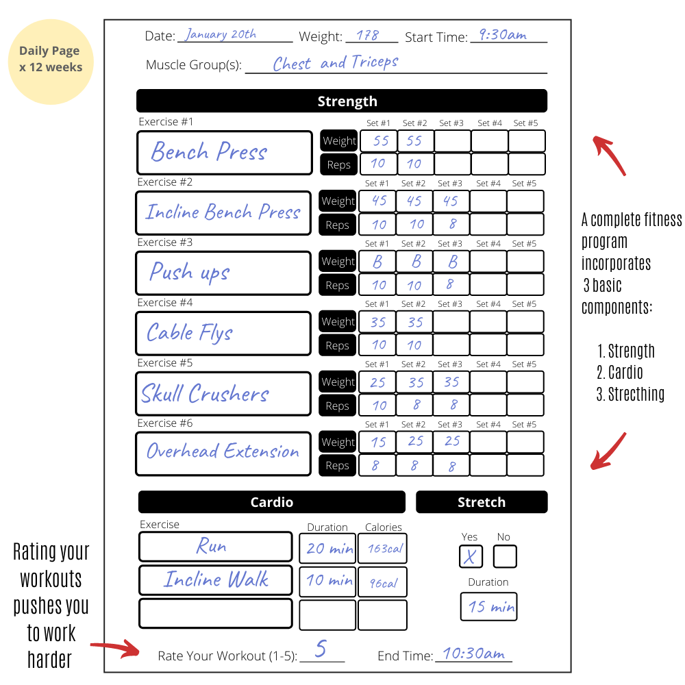 Fitness Journal | Fitness Tracker | Fitness Planner 